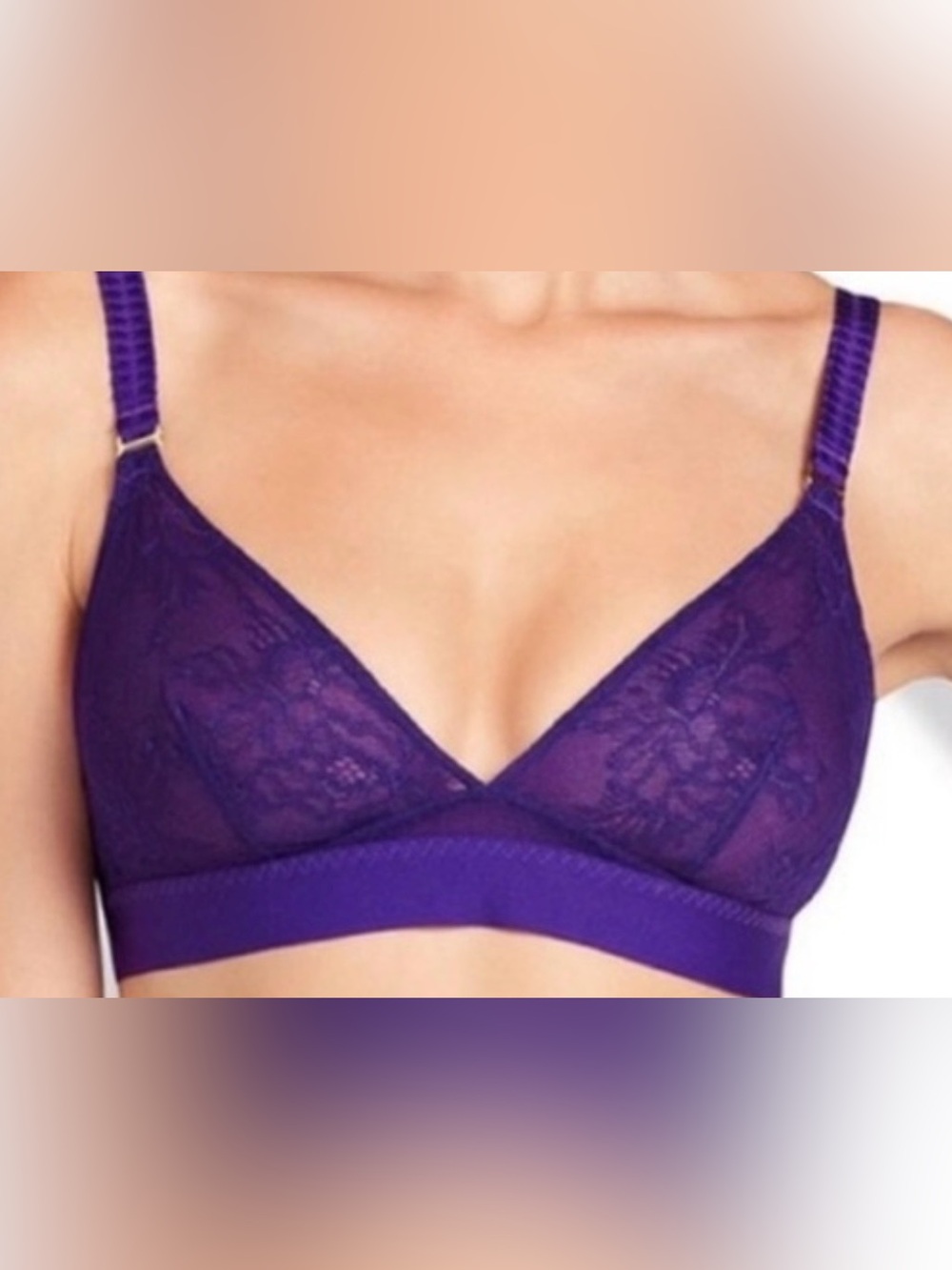 Stella McCartney purple lace bra sz 36B hardly worn euc $80 - Picture 1 of 2
